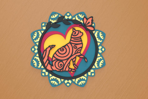 Curious Cat and Butterfly layered SVG cut files SVG Angel on Empire 