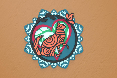 Curious Cat and Butterfly layered SVG cut files SVG Angel on Empire 