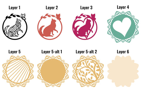 Curious Cat and Butterfly layered SVG cut files SVG Angel on Empire 