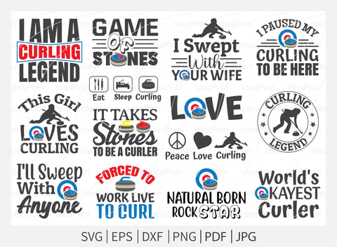 Curling Sport svg, Curling t-shirt design, Curling Legend svg, Curling quotes, Cut Files for Crafters, Curling winter sports svg SVG Dinvect 