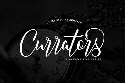 Currators script Font Akrt Std 