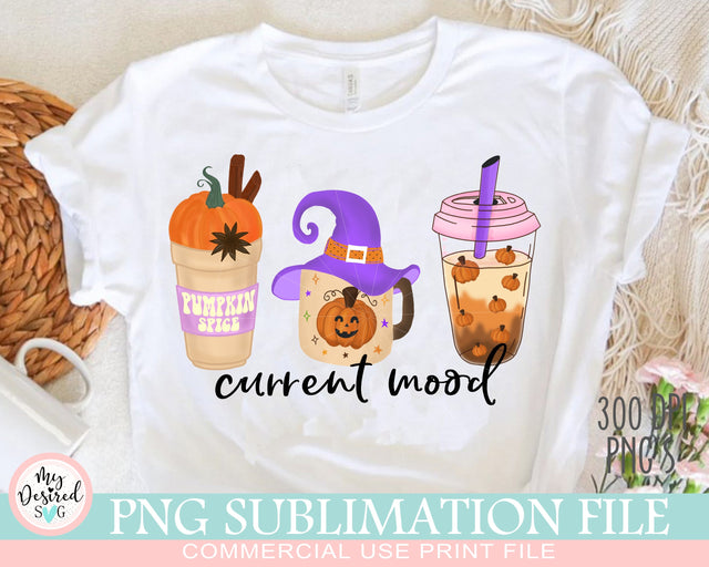 Current Mood Halloween PNG, Happy Halloween PNG, Trick or Treat Png, Spooky Season, Witchy png, Scary Pumpkin, Halloween Sublimation Designs Sublimation MyDesiredSVG 