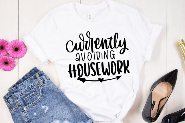 Currently Avoiding Housework SVG Funny Quotes SVG dapiyupi store 