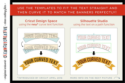 CURVE-O-MATIC Banner Bundle - Curved Text Banner Toolkit SVG SVG CleanCutCreative 