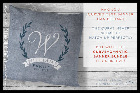 CURVE-O-MATIC Banner Bundle - Curved Text Banner Toolkit SVG SVG CleanCutCreative 