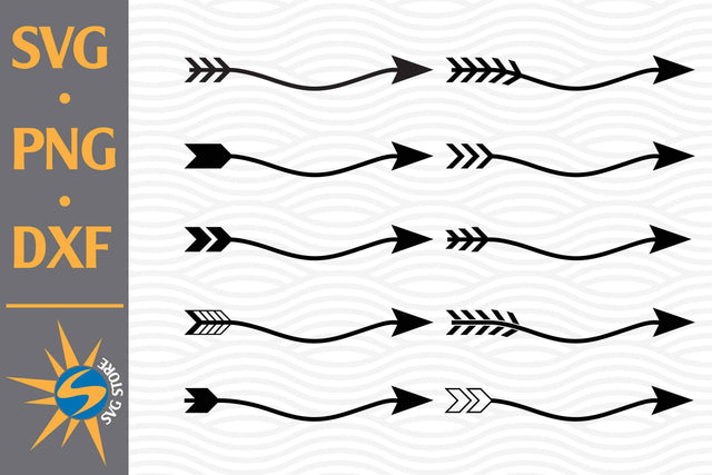 Curved Arrow SVG, PNG, DXF Digital Files Include SVG SVGStoreShop 