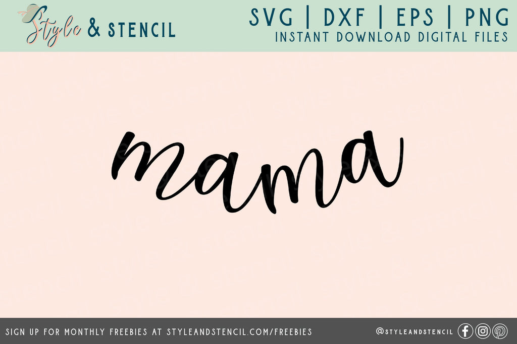 Curved Mama SVG | Collar Mama Print | Mother's Day Gift | Mom | Mama ...