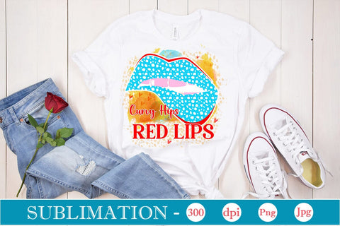 Curvy Hips Red Lips Sublimation SVGs,Quotes and Sayings,Food & Drink,On Sale, Print & Cut Sublimation DesignPlante 503 