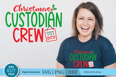 Custodian svg, png dxf svg, xmas holiday, school, sublimation png SVG SVG Cut File 
