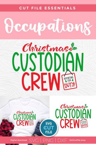 Custodian svg, png dxf svg, xmas holiday, school, sublimation png SVG SVG Cut File 