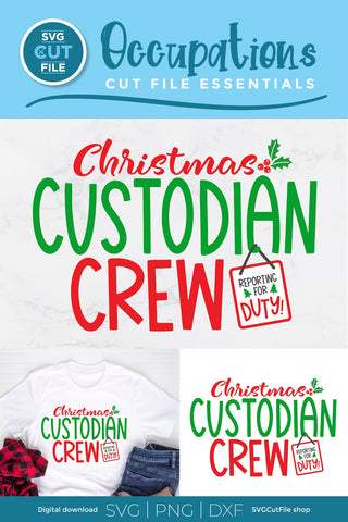 Custodian svg, png dxf svg, xmas holiday, school, sublimation png SVG SVG Cut File 