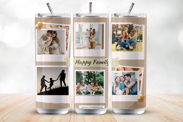 Custom Family Photos 20 Oz Tumbler Wrap Sublimation Design Sublimation MockupSvgVenue 