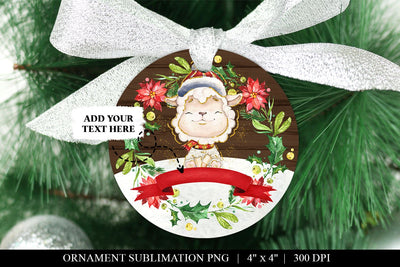 Customizable Baby Sheep Ornament Sublimation PNG Sublimation BijouBay 