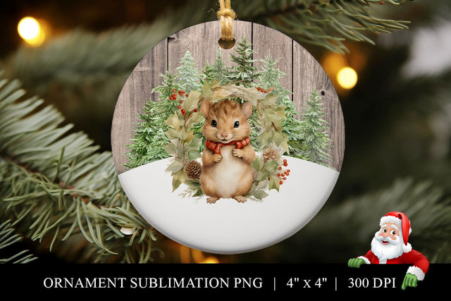 Customizable Christmas Animal Ornament Sublimation PNG Sublimation BijouBay 