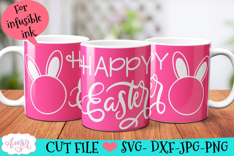 Customizable Easter Mug Wrap SVG for Cricut infusible ink SVG Amorclipart 
