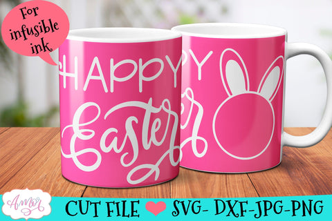 Customizable Easter Mug Wrap SVG for Cricut infusible ink SVG Amorclipart 