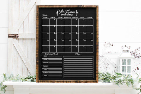 Customizable Family Calendar SVG - Monthly Calendar SVG SVG Pickled Thistle Creative 