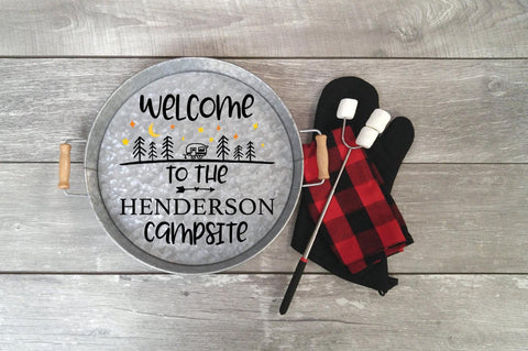 Customizable Family Campsite Sign - Welcome To The (Name) Campsite SVG Simply Cutz 