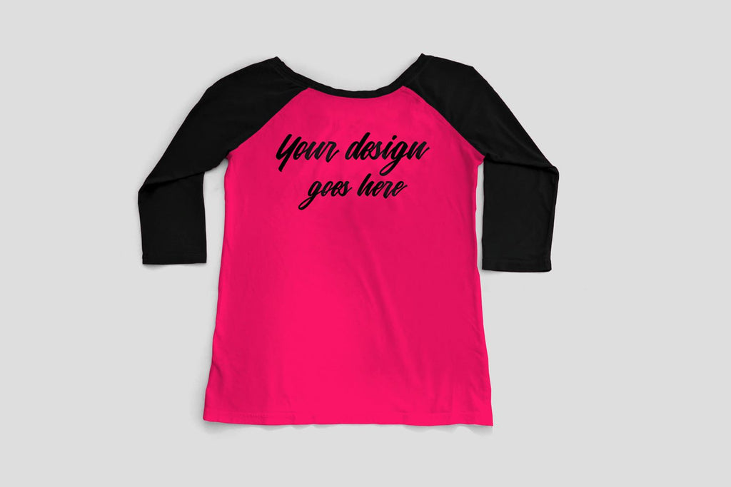 Raglan Tee Mock Up - So Fontsy