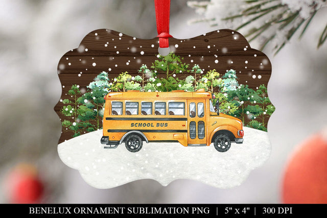 Customizable School Bus Driver Benelux Ornament Sublimation Sublimation BijouBay 