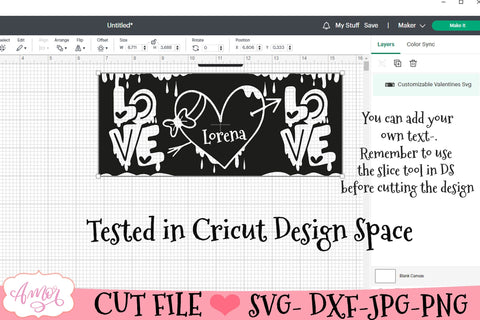 Customizable Valentine's day Mug Wrap SVG for 12oz mugs SVG Amorclipart 