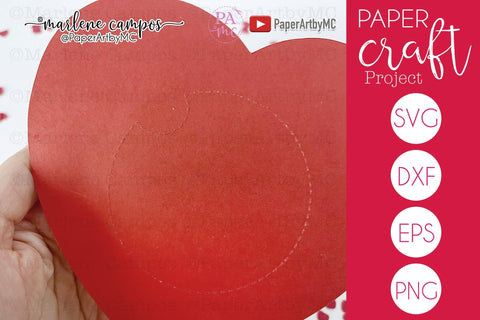 Cut Files Fancy Heart Candy Holder Dome | Valentine's Gift | + TUTORIAL 3D Paper Marlene Campos 