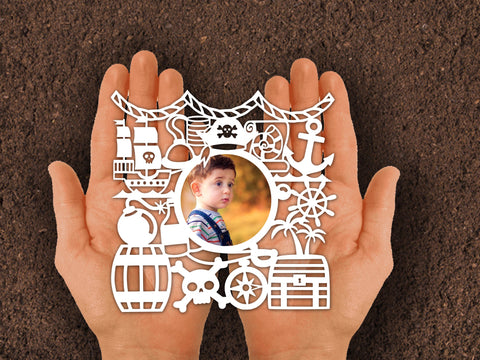 Cut Pirate Photo frame Paper cut SVG Johan Ru designs 