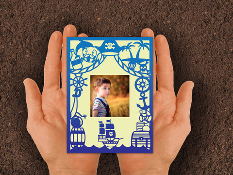 Cut Pirate Photo frame Paper cut SVG Johan Ru designs 