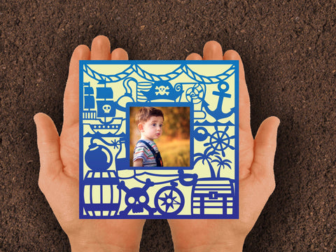 Cut Pirate Photo frame Paper cut SVG Johan Ru designs 