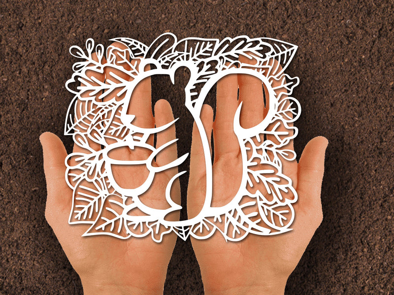 Cut squirrel nut Leaf paper cut SVG Johan Ru designs 