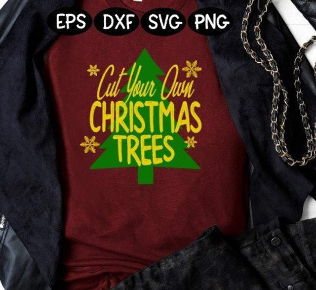 Cut Your Own Christmas Trees - SVG DXF PNG EPS SVG On the Beach Boutique 
