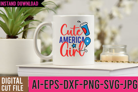Cute American Girl SVG Cut File SVG BlackCatsMedia 