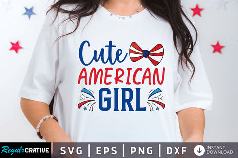 Cute american girl SVG SVG Regulrcrative 