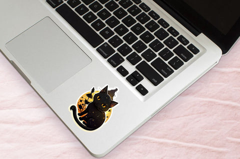 Cute And Creepy Black Cat Halloween Sticker Bundle Sublimation Regulrcrative 
