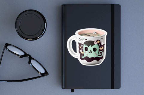Cute And Creepy Mug Halloween Sticker Bundle Sublimation Regulrcrative 