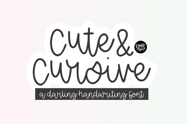 Cute and Cursive Script Font Blush Font Co. 