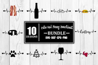 Cute and Funny Heartbeat Svg Bundle Heartbeat Svg Heartbeat Funny Svg Bundle Cute Svg Bundle Funny Svg Bundle Food Svg Drinking Svg Paw SVG Whistlepig Designs 