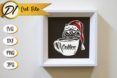 Cute and funny owles | Sleeping bird | Funny Design SVG Evgenyia Guschina 