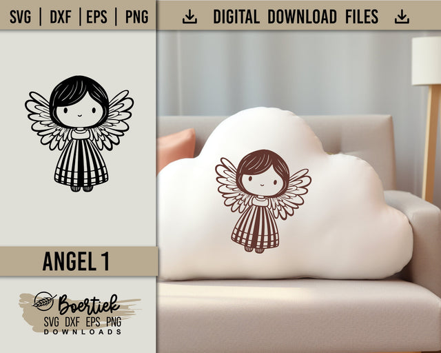 Cute Angel 1 SVG file SVG Boertiek 