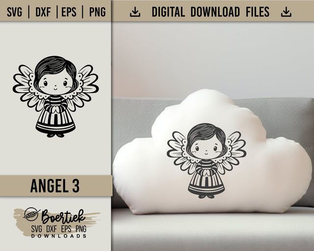 Cute Angel 3 SVG file SVG Boertiek 