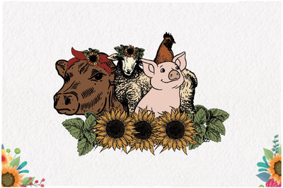 Cute Animal Autumn Farm Sublimation Sublimation Jagonath Roy 