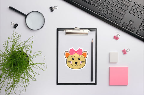 Cute Animal Face Sticker SVG Bundle SVG Regulrcrative 