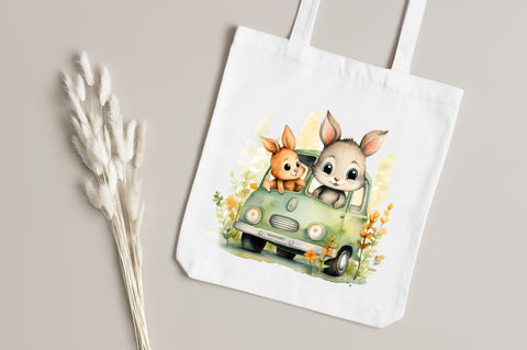 Cute Animal Safari Watercolor Clipart Bundle Sublimation Regulrcrative 