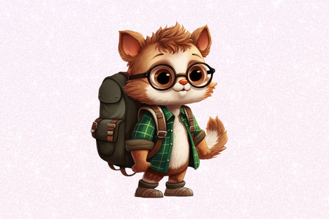 Cute Animal with Backpack Sublimation Sublimation Regulrcrative 