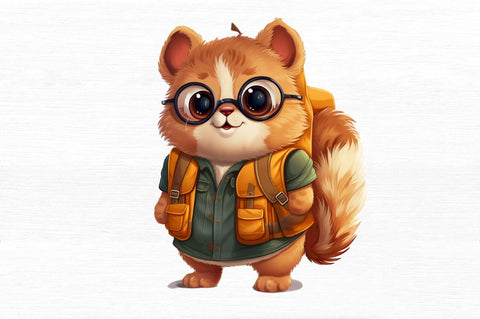 Cute Animal with Backpack Sublimation Sublimation Regulrcrative 