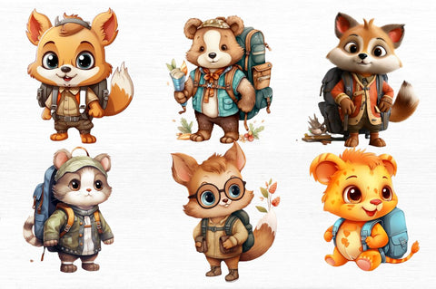 Cute Animal with Backpack Sublimation Sublimation Regulrcrative 