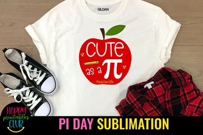 Cute as a Pi Sublimation Design I Happy Pi Day Sublimation Sublimation Happy Printables Club 