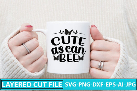 Cute As Can Bee SVG Cut File SVG Syaman 