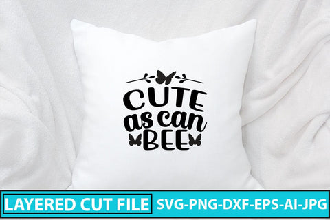 Cute As Can Bee SVG Cut File SVG Syaman 