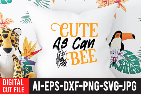 Cute As Can Bee SVG Design SVG BlackCatsMedia 